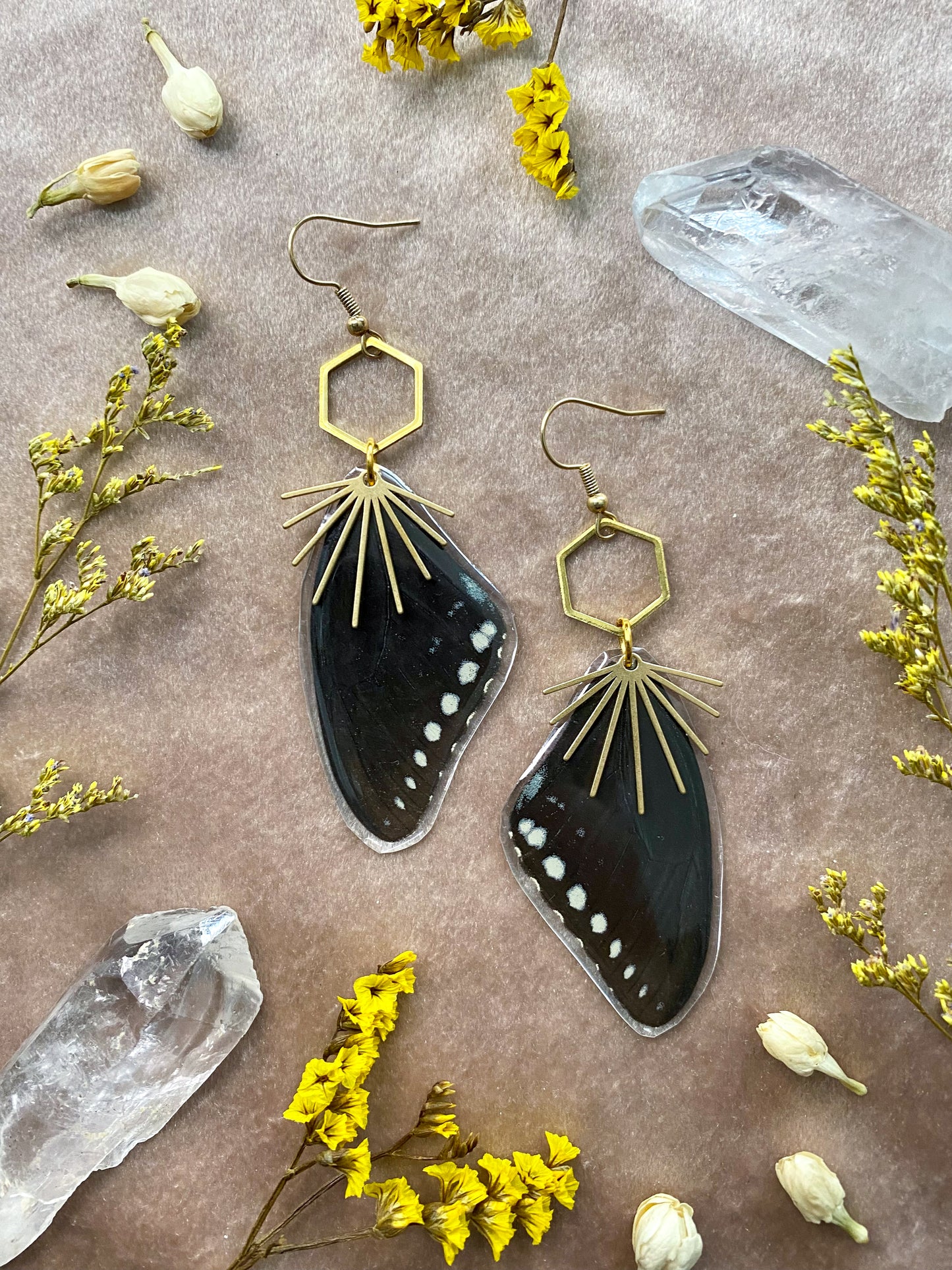 Black Butterfly Earrings