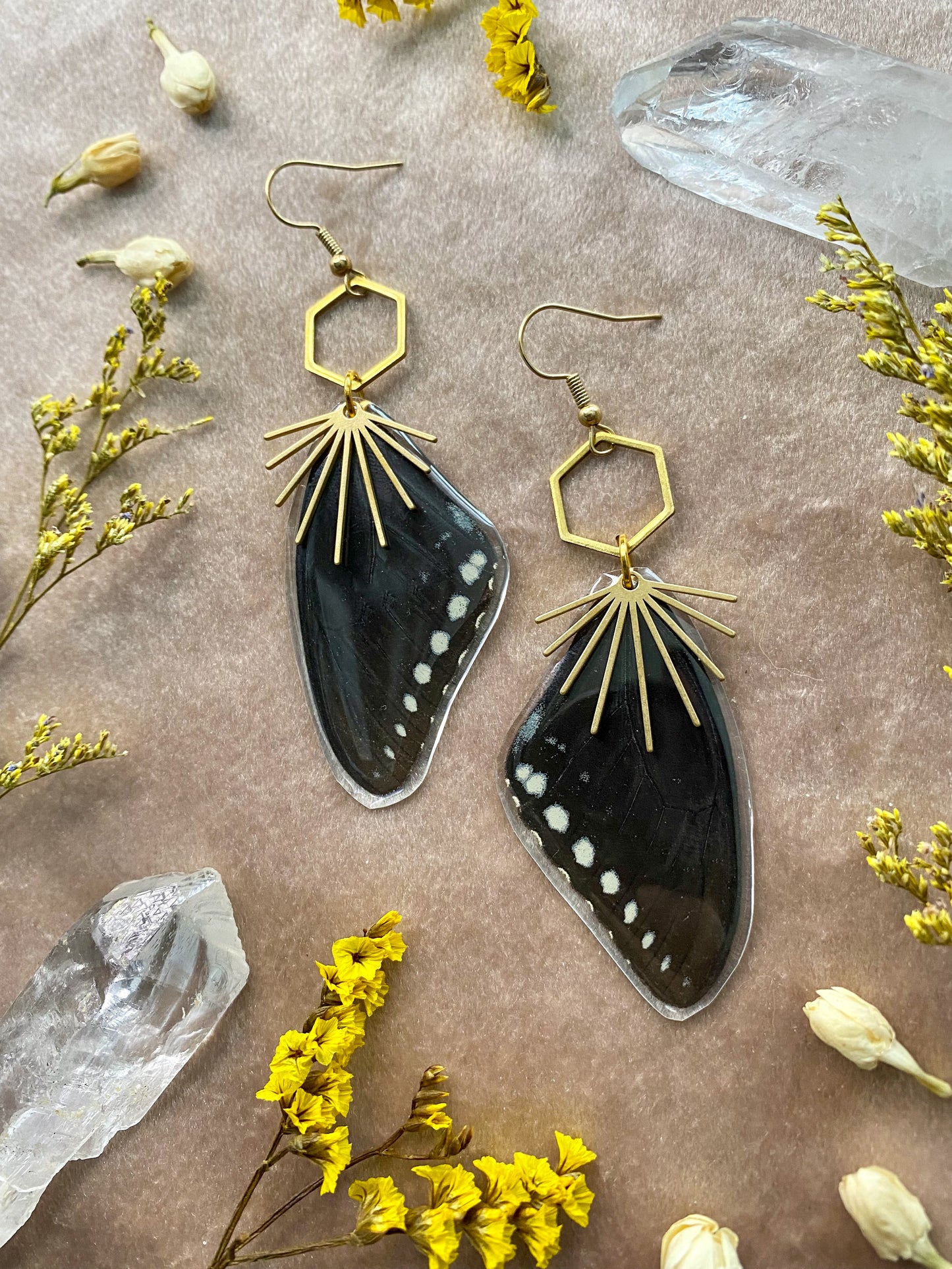 Black Butterfly Earrings