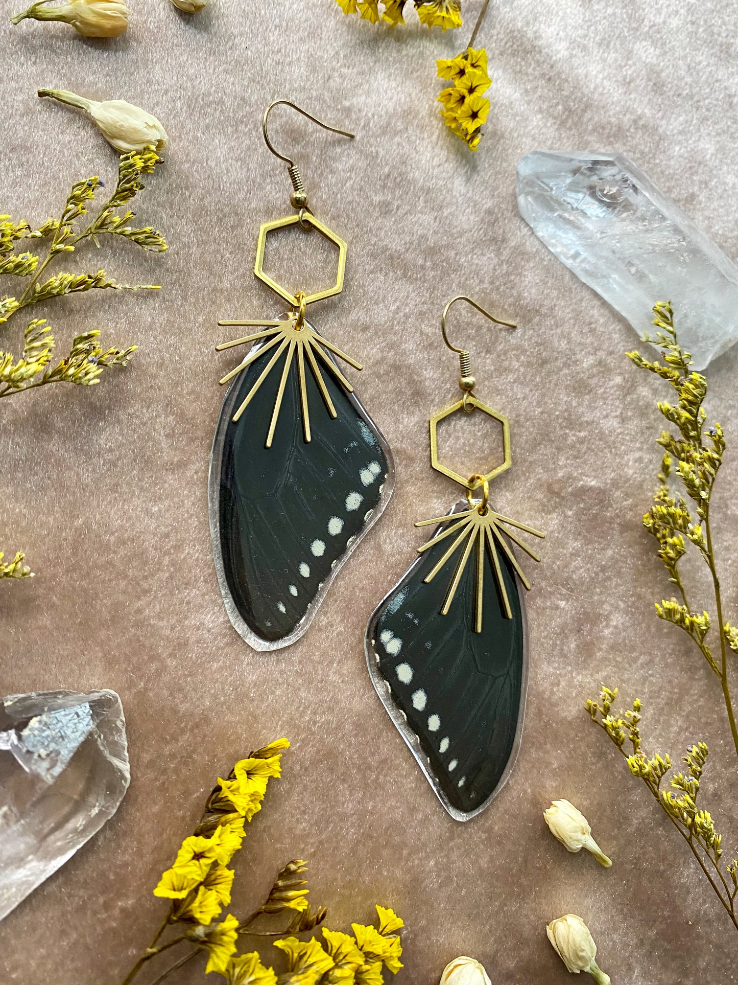 Black Butterfly Earrings