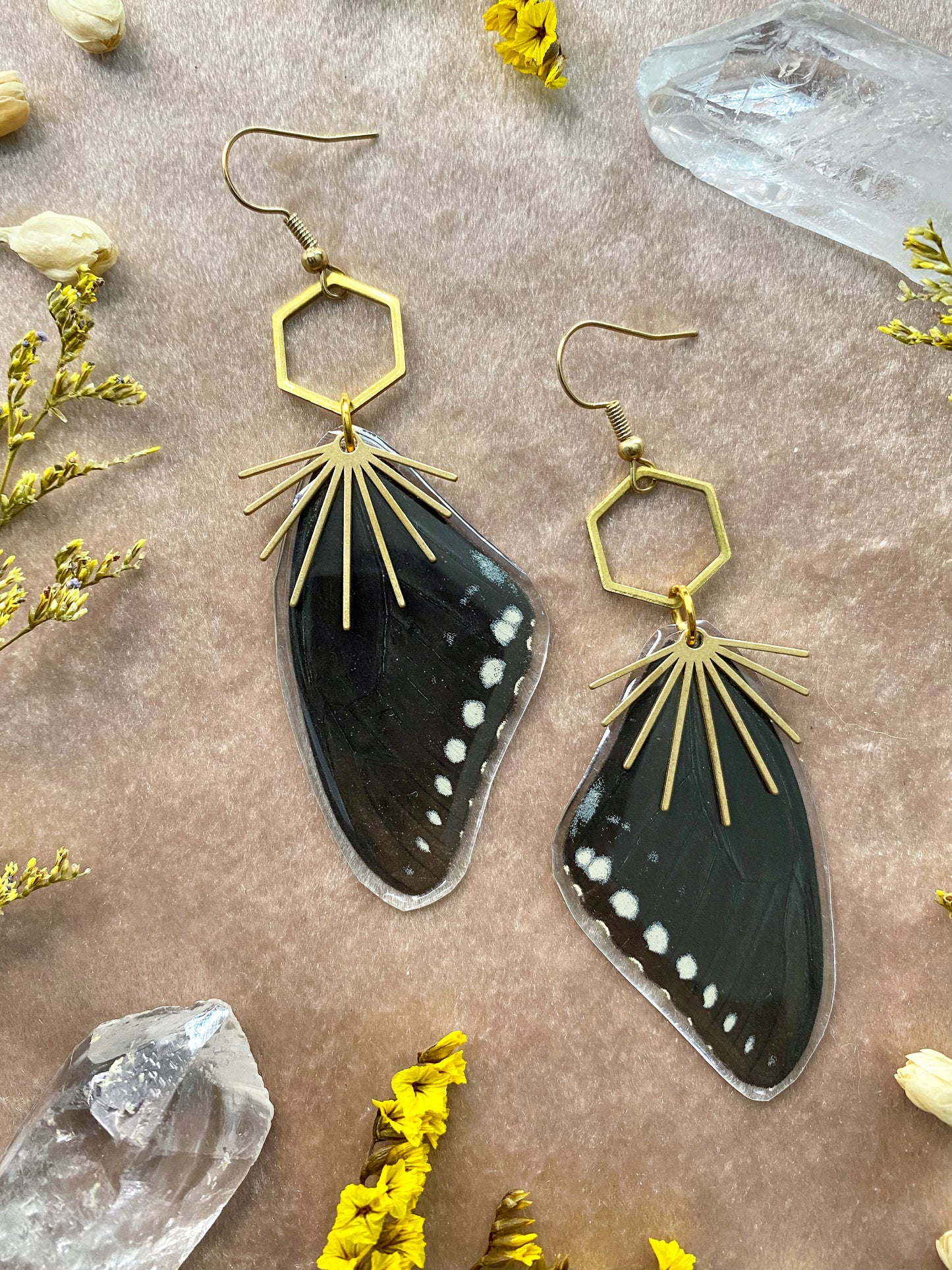 Black Butterfly Earrings