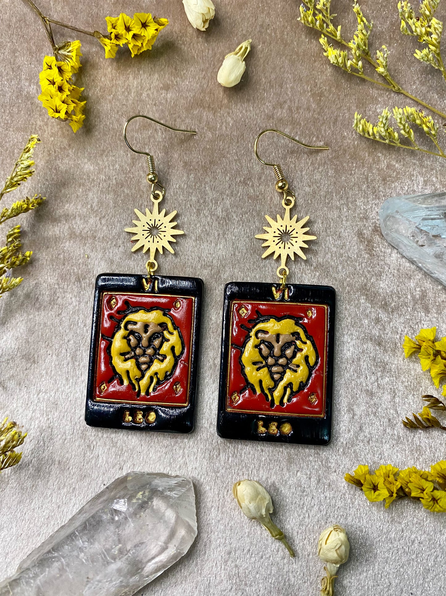 Zodiac + Tarot Card Earrings