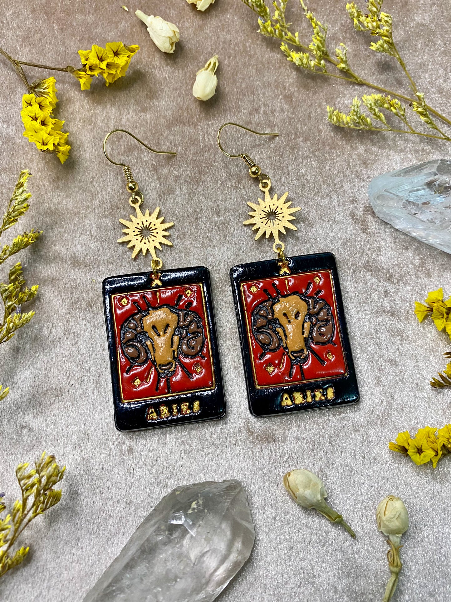 Zodiac + Tarot Card Earrings