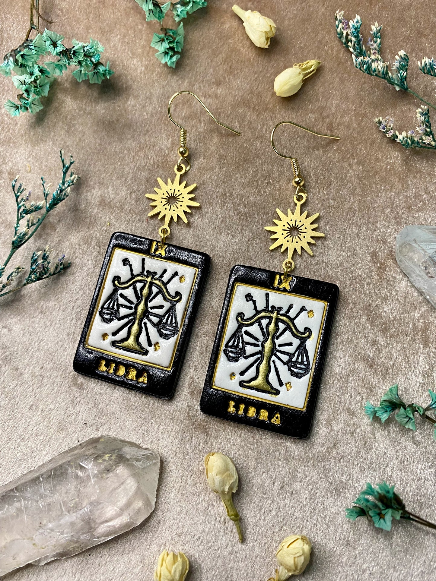 Zodiac + Tarot Card Earrings