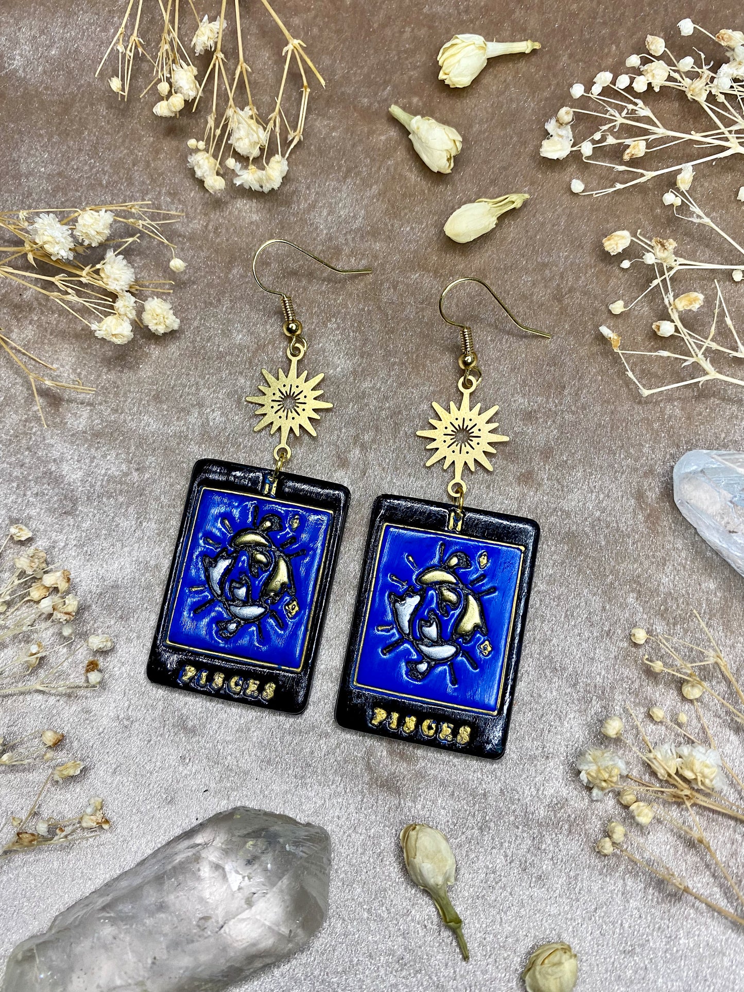 Zodiac + Tarot Card Earrings