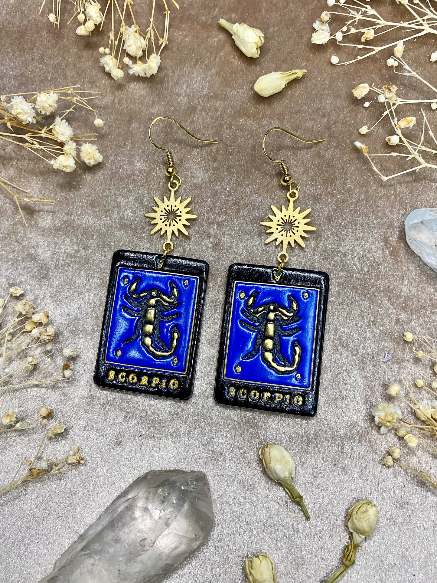 Zodiac + Tarot Card Earrings