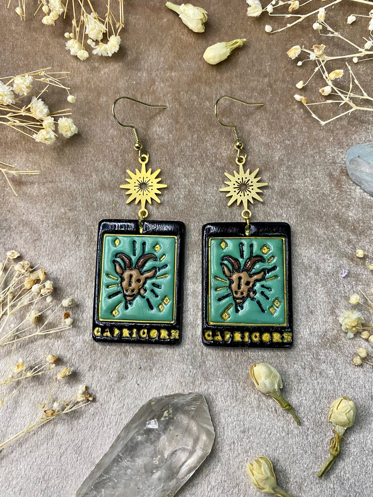 Zodiac + Tarot Card Earrings