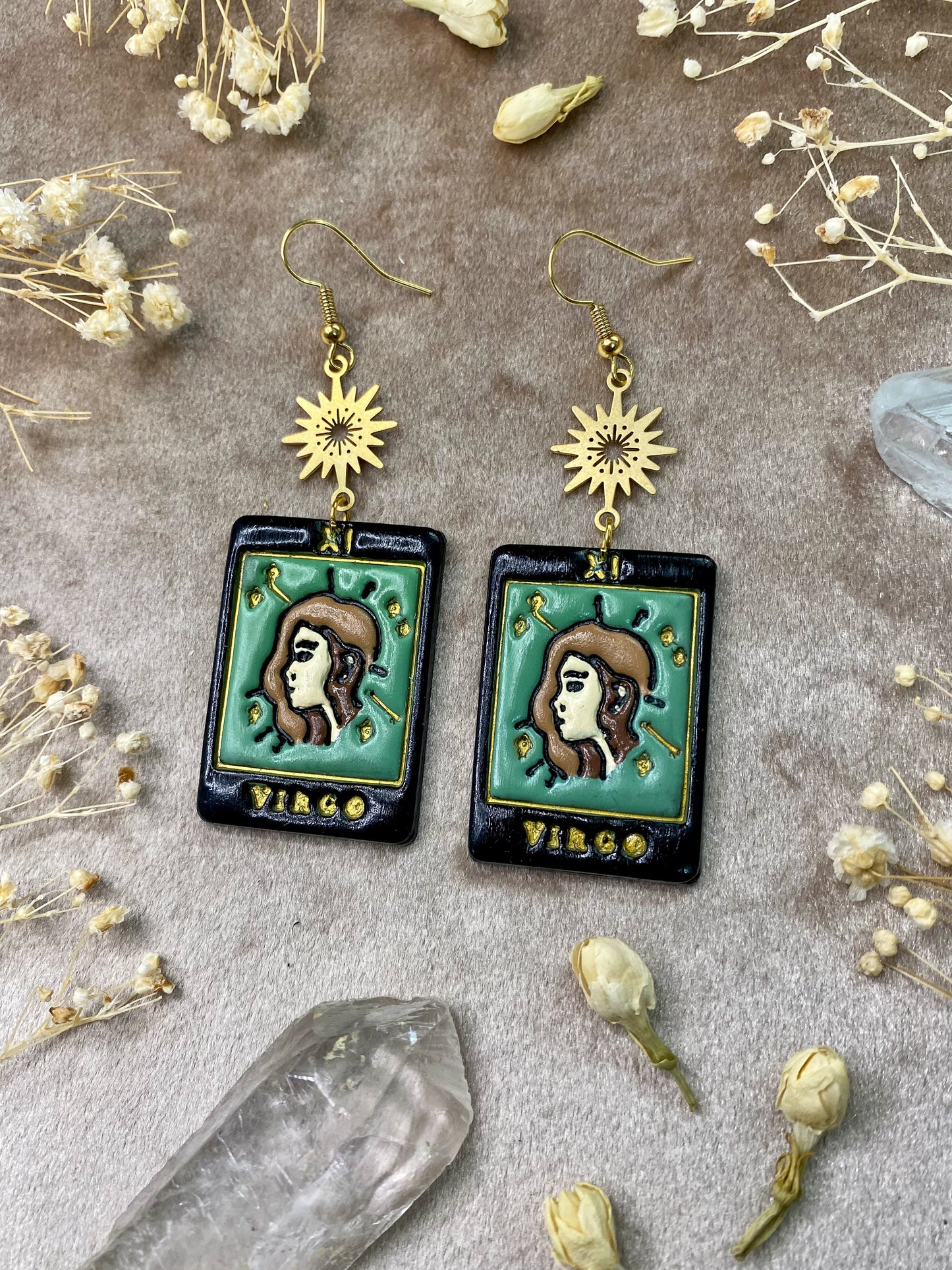 Zodiac + Tarot Card Earrings