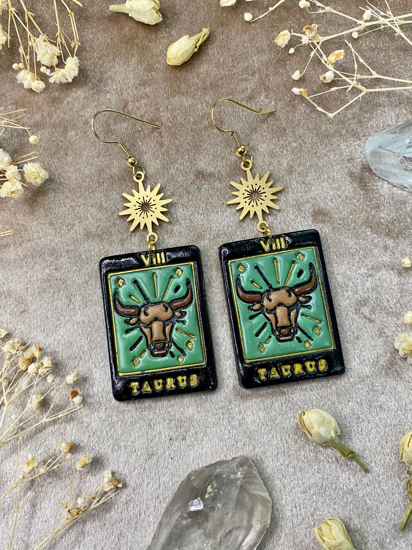 Zodiac + Tarot Card Earrings