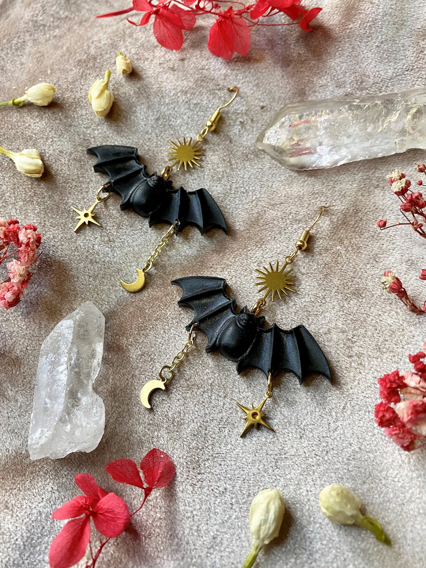 Midnight Echoes Bat Earrings