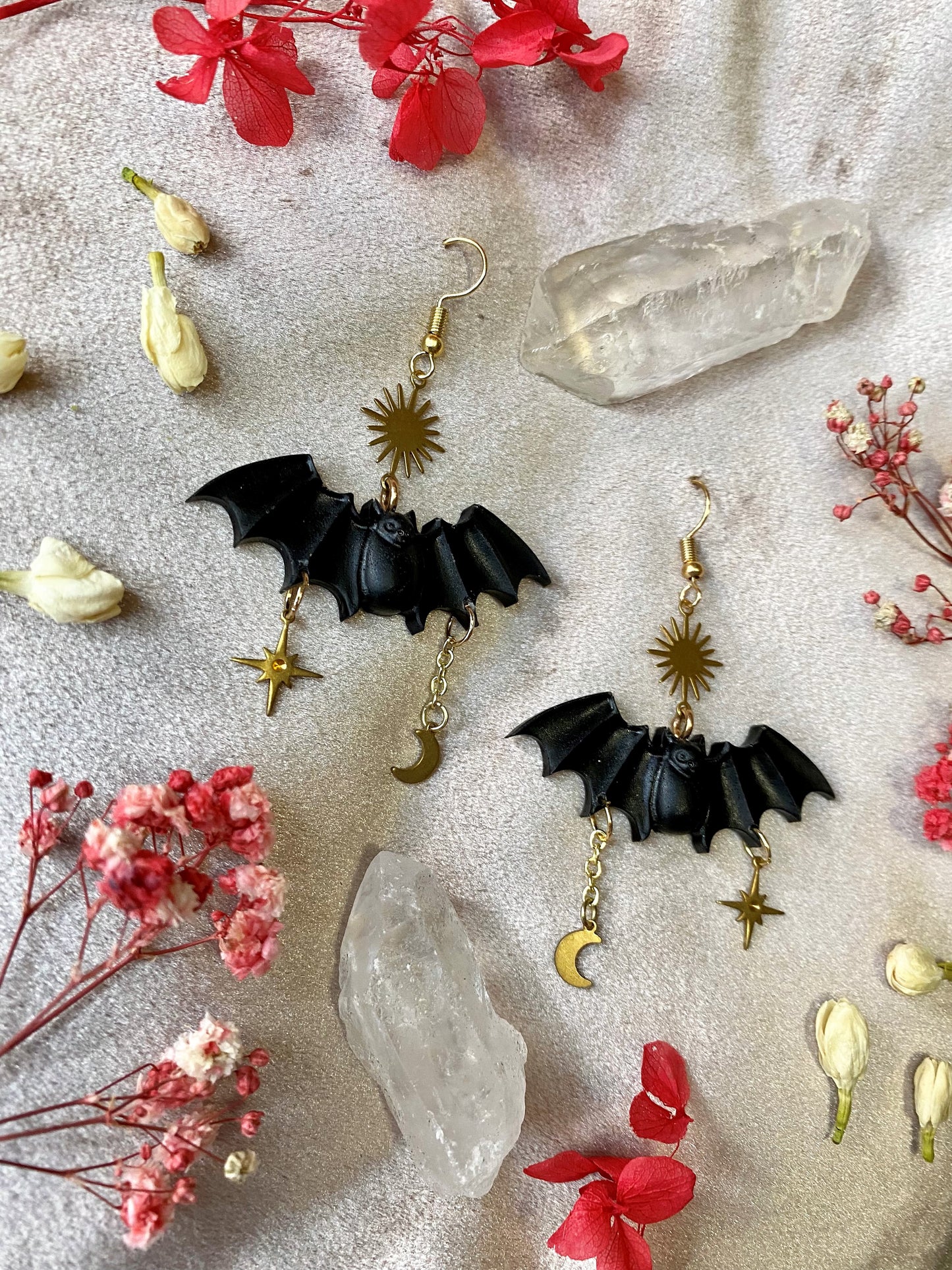 Midnight Echoes Bat Earrings