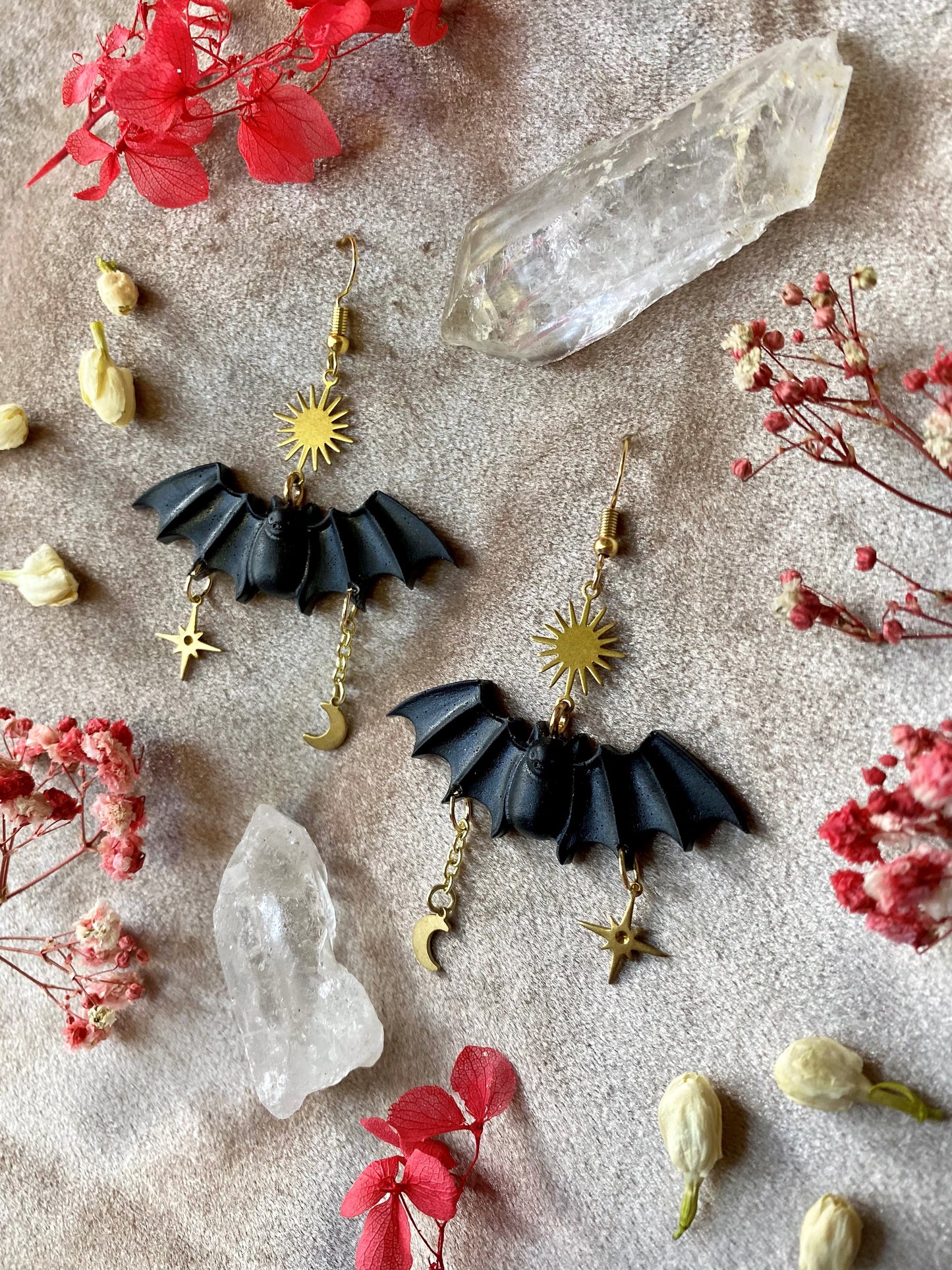 Midnight Echoes Bat Earrings