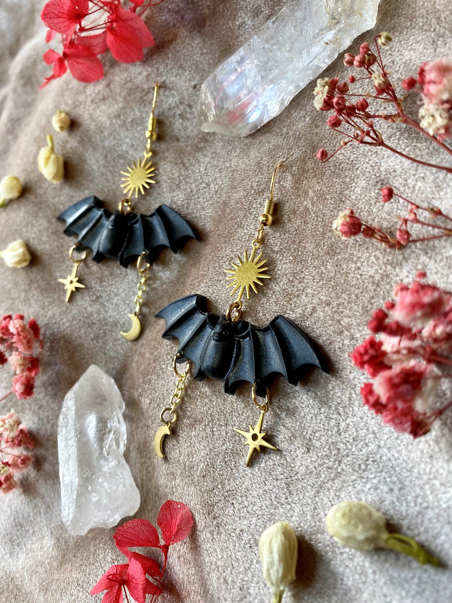 Midnight Echoes Bat Earrings