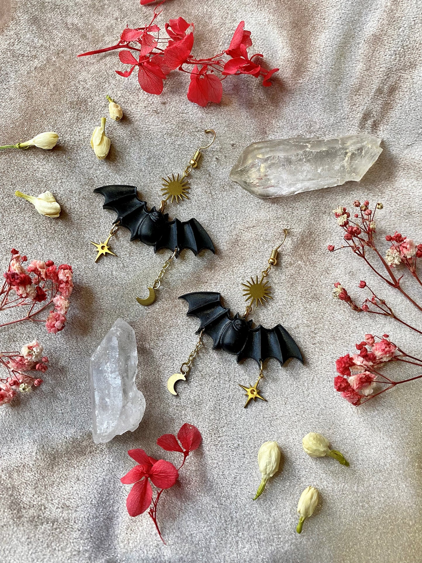 Midnight Echoes Bat Earrings