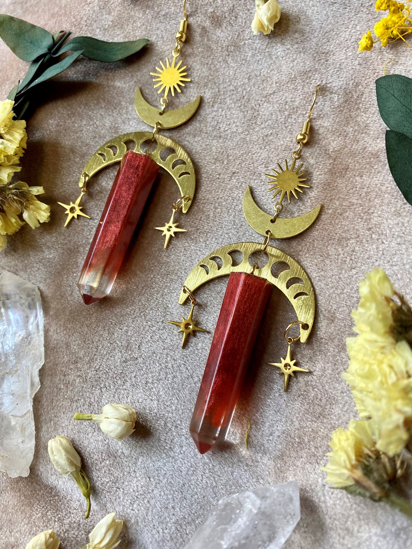 For the Love of Garnet Crystal Earrings