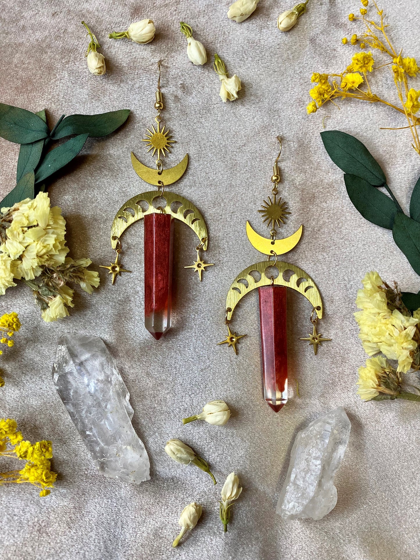 For the Love of Garnet Crystal Earrings