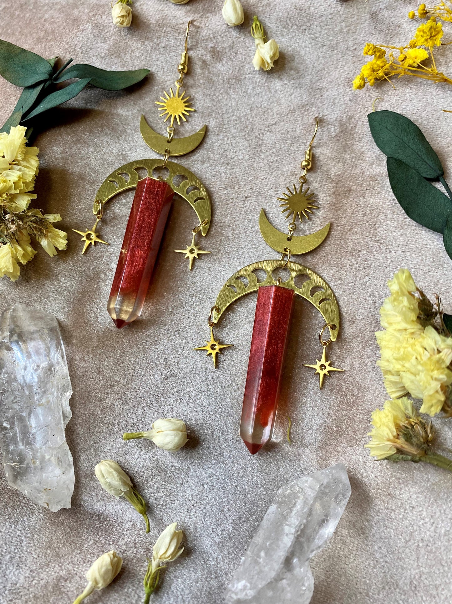 For the Love of Garnet Crystal Earrings