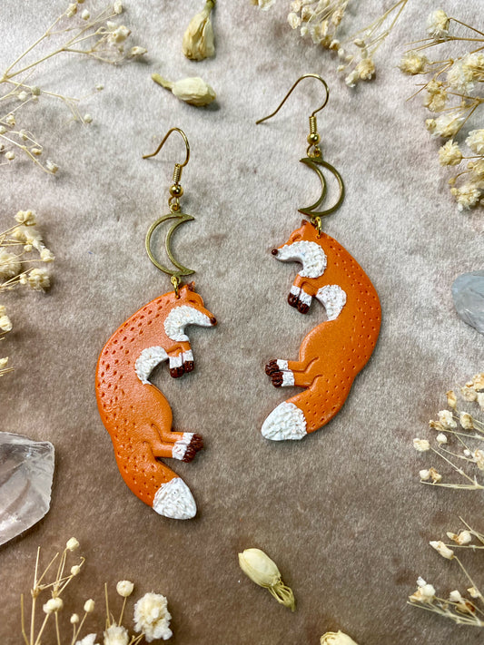 Sleeping Fox Earrings