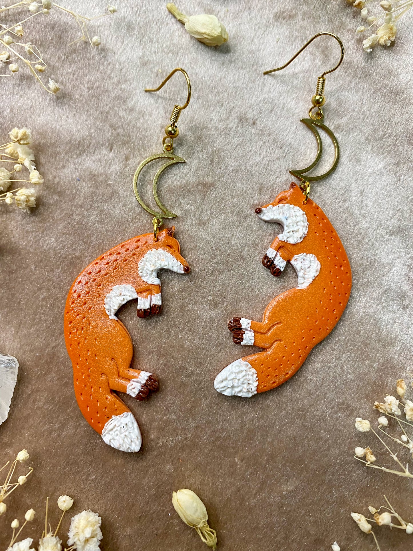 Sleeping Fox Earrings