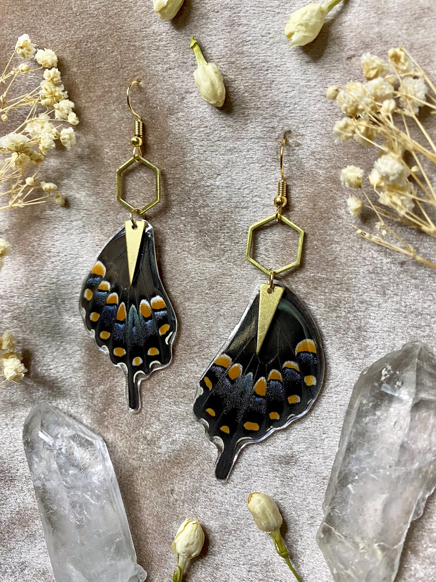 Spicebush Swallow Tail Butterfly Earrings