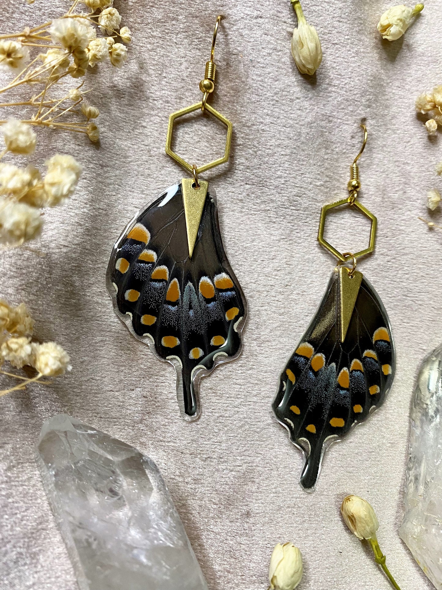 Spicebush Swallow Tail Butterfly Earrings