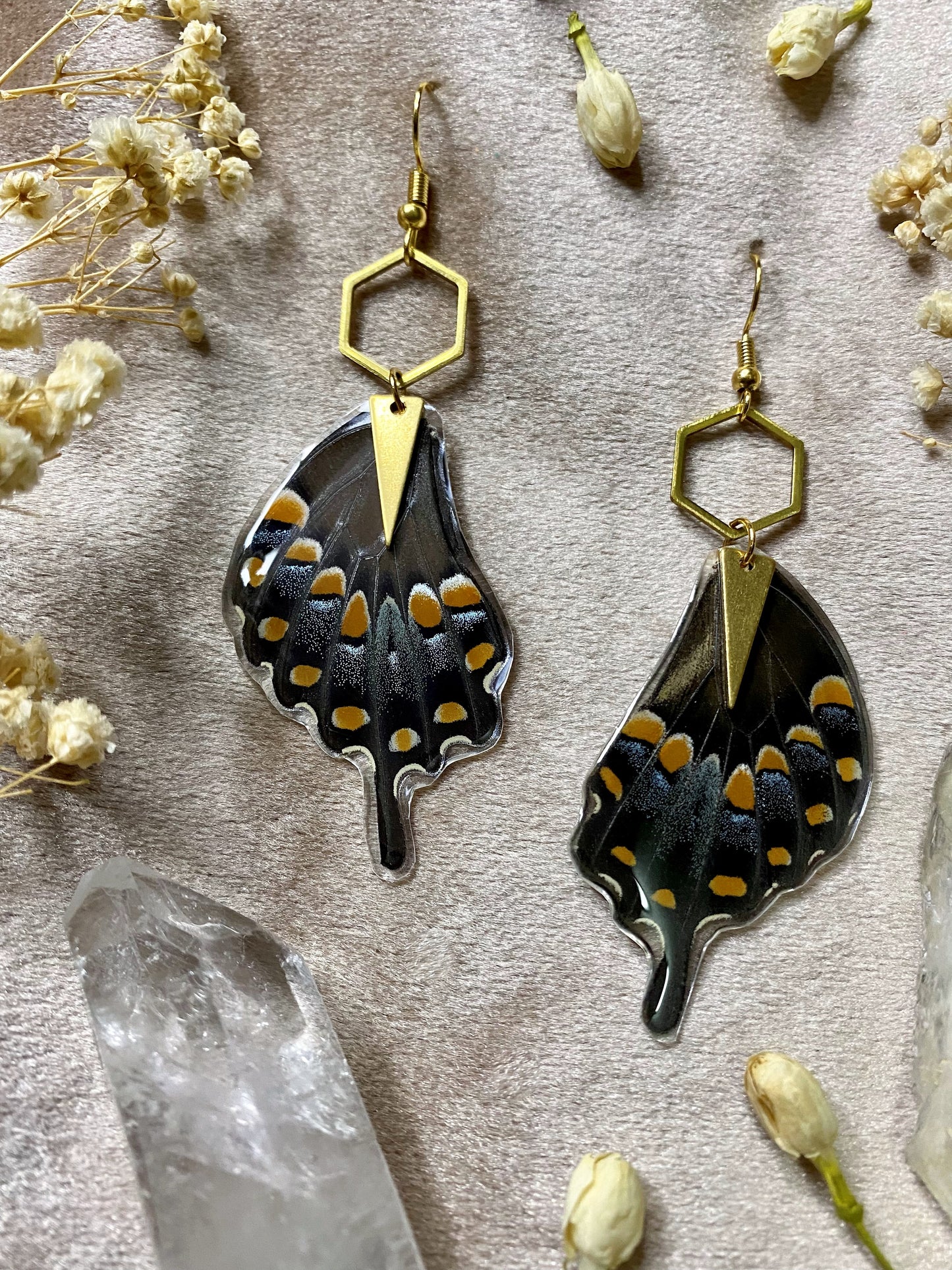 Spicebush Swallow Tail Butterfly Earrings