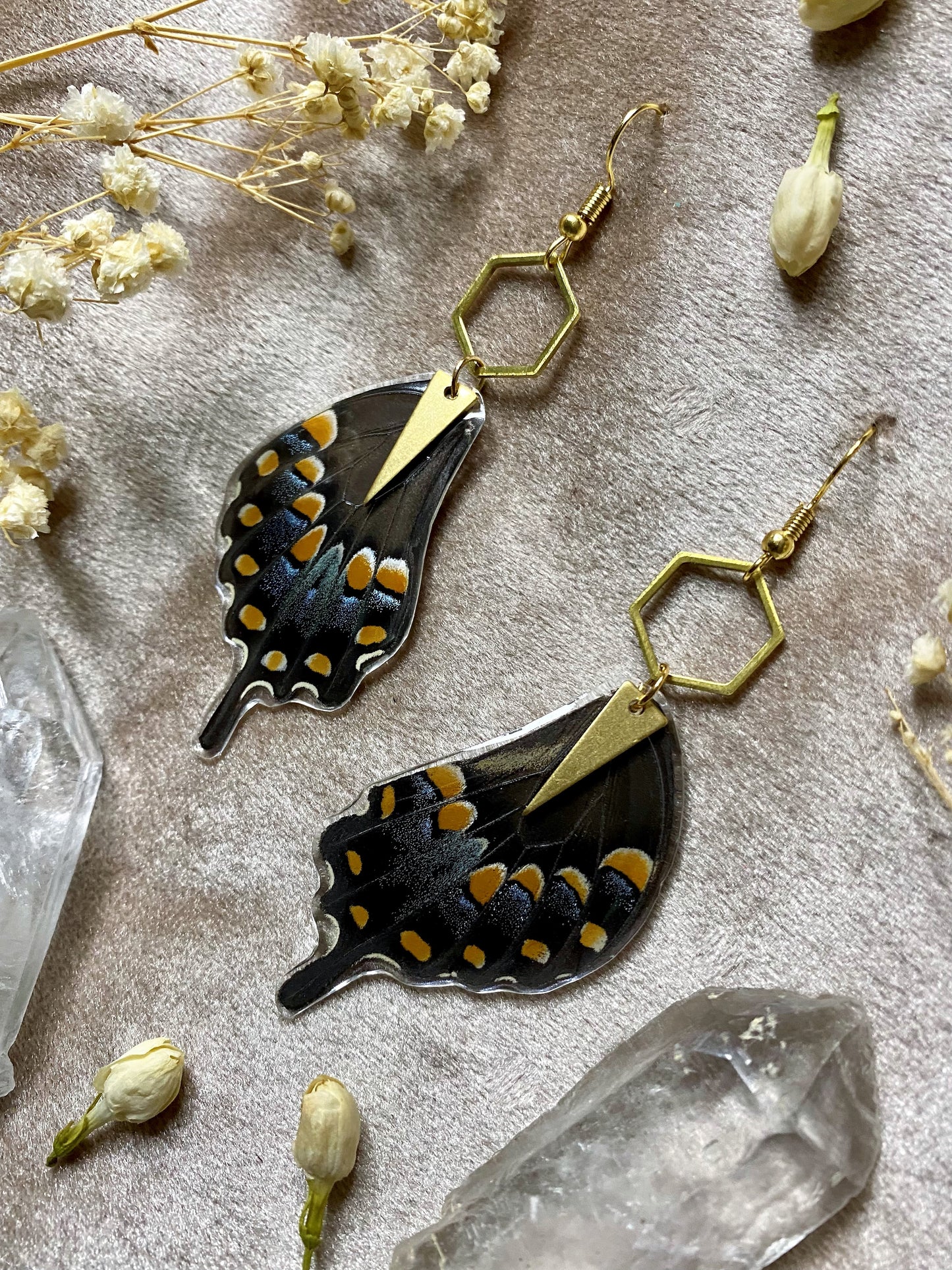 Spicebush Swallow Tail Butterfly Earrings