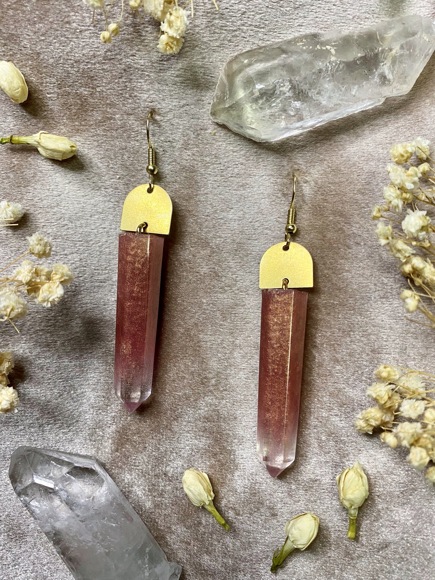 Rose Quartz Beauty Crystal Earrings